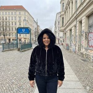 WBG FASHION Plush Zip-Up Hooded Jacket